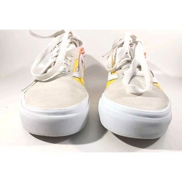 Vans Old Skool Flame Shoes Men's Size 4.5 True White Low Top - Picture 3 of 12